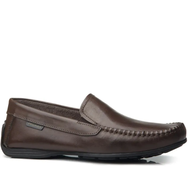 140773-02 - Pegada Men's Leather Moccasin in Carnation