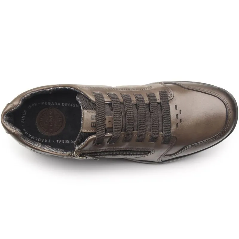 114858-01 - Pegada Men's Leather Sneakers in Pine Nut - Image 5